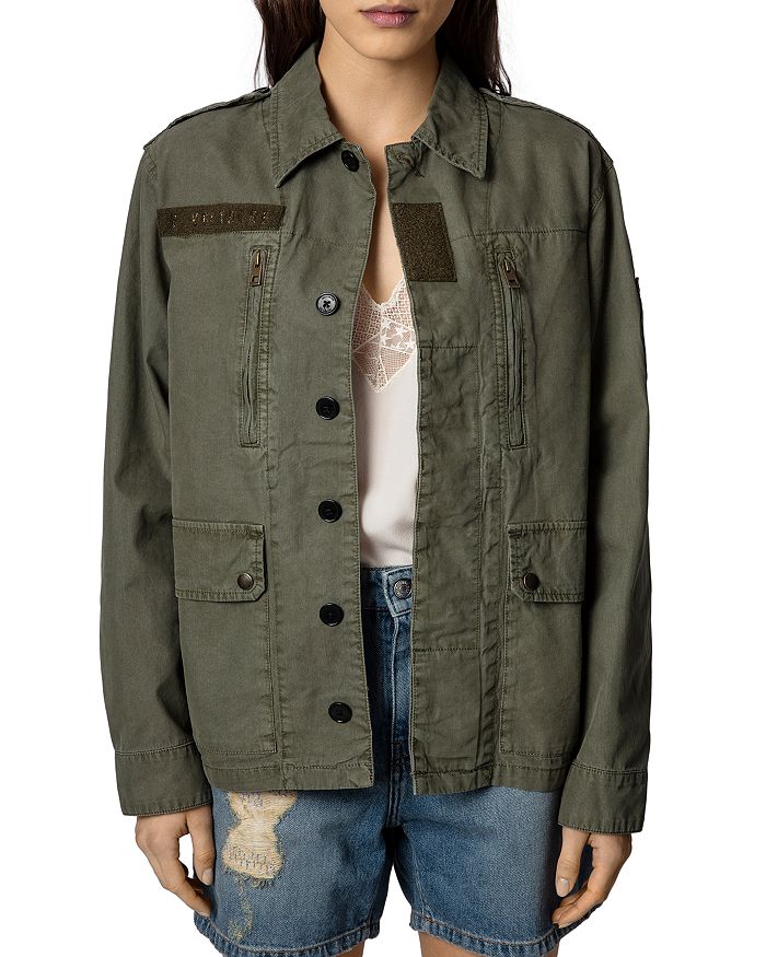 Zadig & Voltaire Kid Patch Military Jacket | Bloomingdale's