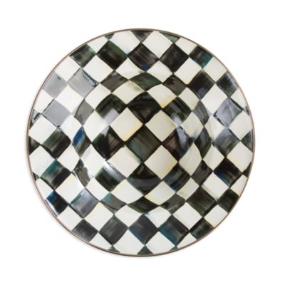 Courtly Check Enamel Serving Bowl