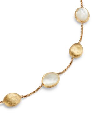 18K Yellow Gold Siviglia Mother Of Pearl Beaded Station Necklace, 16.5&amp;quot; - 150th Anniversary Exclusive