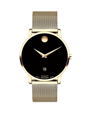 Movado Museum Automatic Classic Watch, 40mm In Black/gold