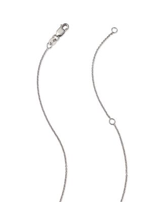 18K White Gold Cross Pendant Necklace with Diamonds, 16"