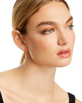 Temple St. Clair 18K Yellow Gold Oval Crystal Amulet Earrings