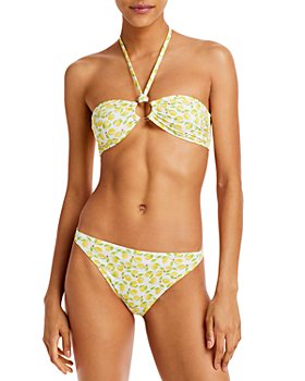 Solid & Striped - Tati Lemon Print Bikini Top & Tati Lemon Print Bikini Bottom