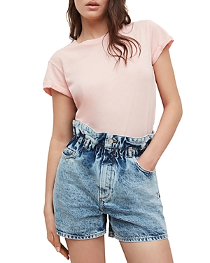 Allsaints Anna Cuffed Sleeve Tee In Rose Pink