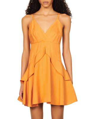 Sandro Gisele Ruffled Sleeveless Dress 