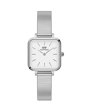 Daniel Wellington Quadro Studio Watch, 22mm X 22mm In White/silver