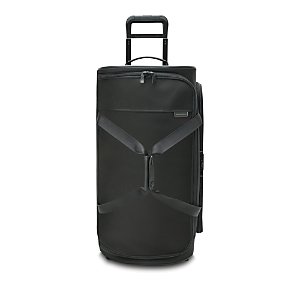 Shop Briggs & Riley Baseline Medium 2 Wheel Duffel Bag In Black