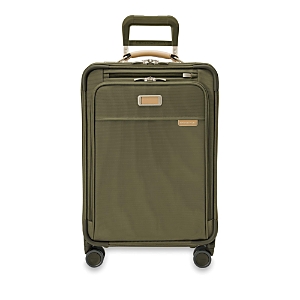 Briggs & Riley Baseline Essential Carry On Spinner Suitcase In Olive