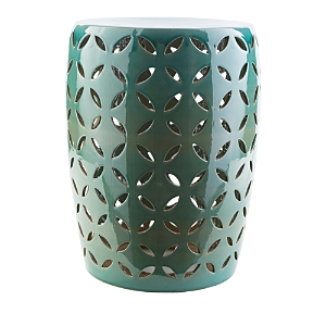 Shop Surya Chantilly Stool In Teal