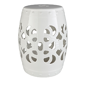 Surya Brinnon Garden Stool In White
