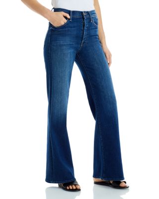 MOTHER The Tomcat Roller High Rise Flare Jeans in Sweet Lime |  Bloomingdale's