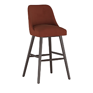 Sparrow & Wren Anita Bar Stool In Velvet Burnt Orange