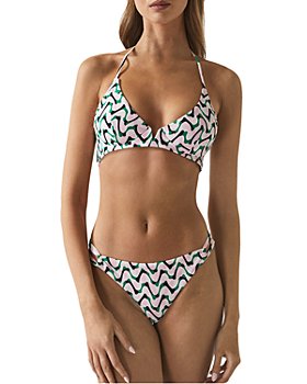 REISS - Audrinna Underwire Printed Bikini Top & Audrinna Fixed Side Bikini Bottom