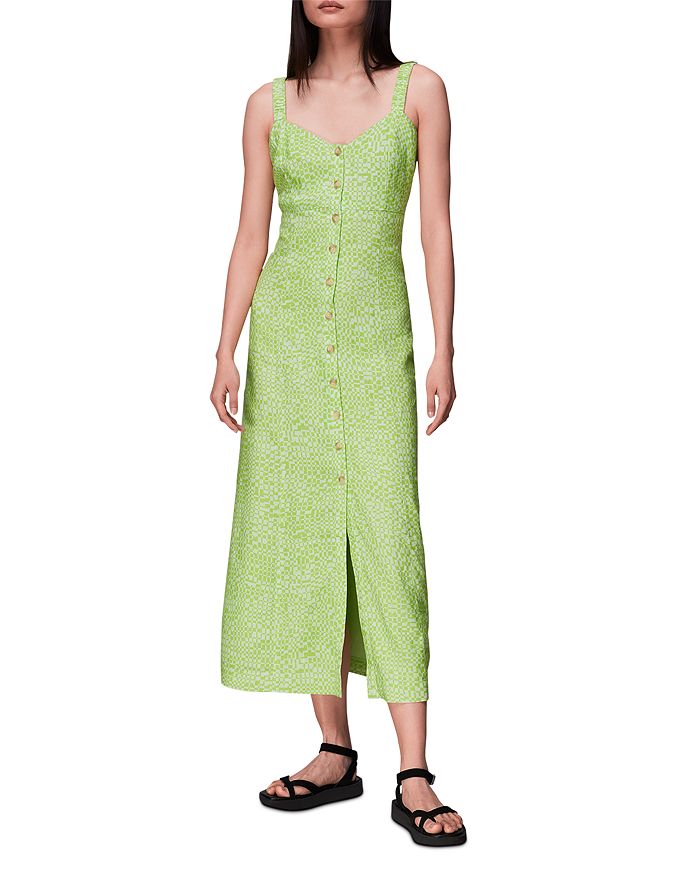 Whistles Check Print Midi Dress Bloomingdale's
