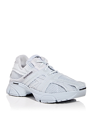 Balenciaga Men's Phantom Low Top Sneakers In Light Blue