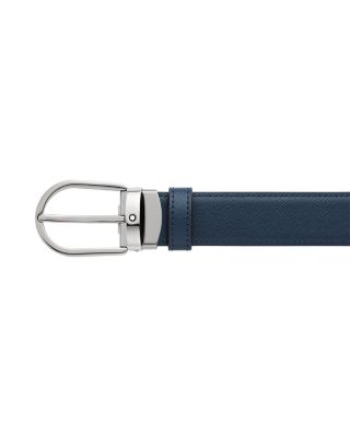 Men's Horseshoe Reversible Saffiano Leather Belt