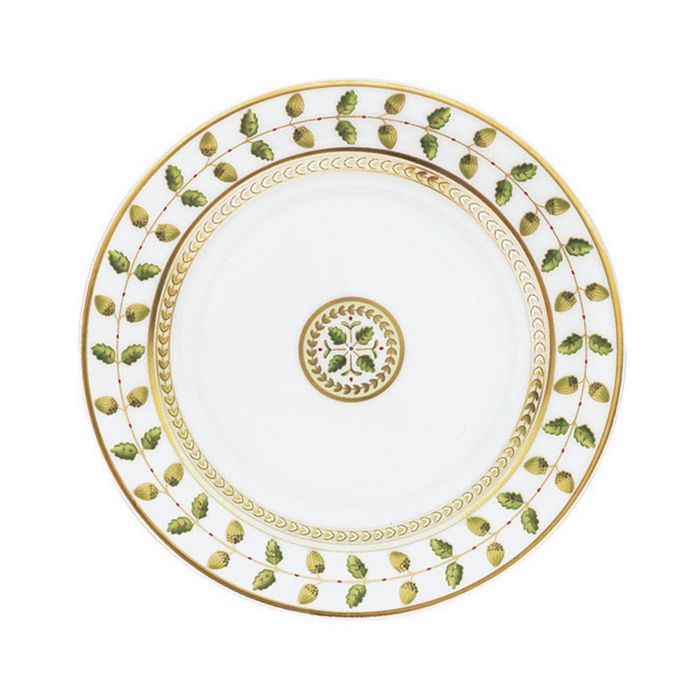 Shop Bernardaud Constance Salad Plate In Green/gold