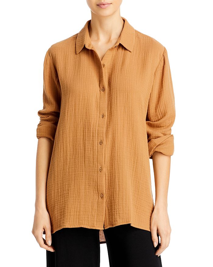 Eileen Fisher Petites - Textured Button Down Shirt