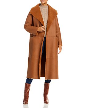 WOMEN FASHION Coats Shearling Brown 36                  EU Adolfo Dominguez Long coat discount 95% 