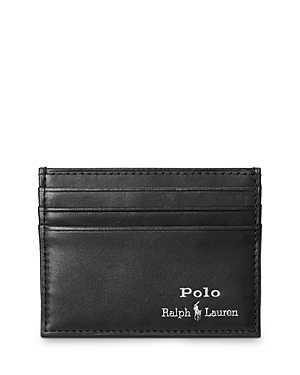 Polo Ralph Lauren Suffolk Slim Leather Card Case In Black