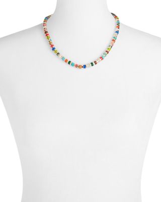 Rainbow Stone Strand Necklace, 18"