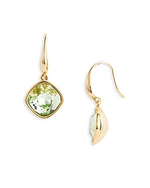 Shop Kenneth Jay Lane Stone Drop Earrings In Green/gold