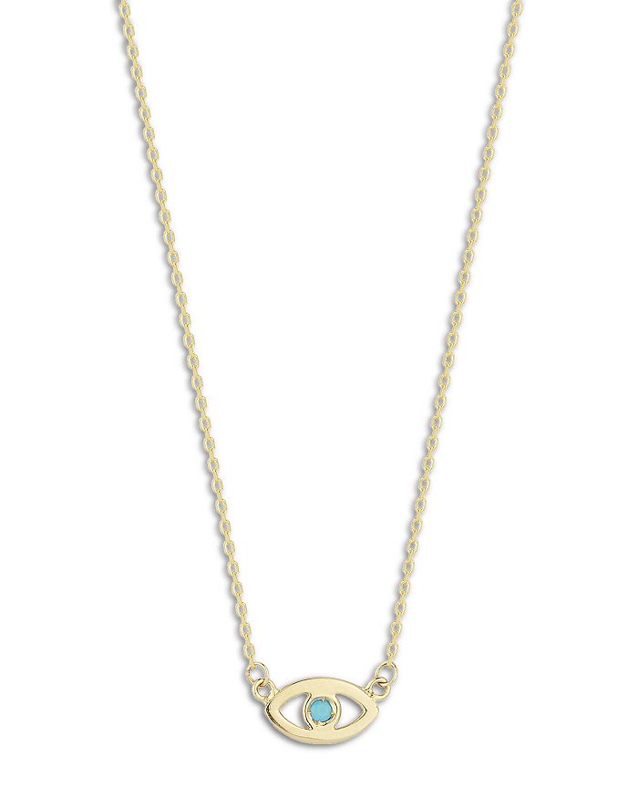 Bloomingdale's - Evil Eye Pendant Necklace in 14K Yellow Gold - 100% Exclusive
