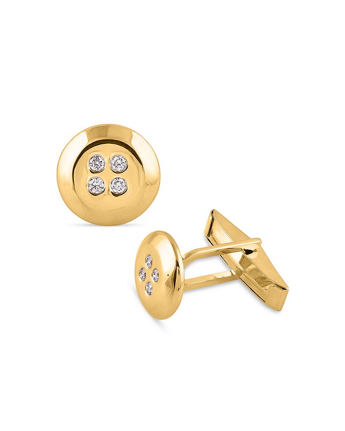 Bloomingdale's Diamond Button Cufflinks in 14K Yellow Gold, 0.25 ct. t