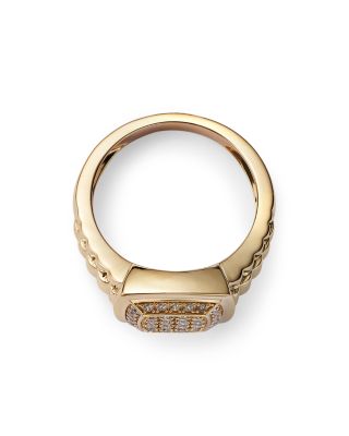 Men's Diamond Pav&eacute; Ring in 14K Yellow Gold, 0.50 tcw 