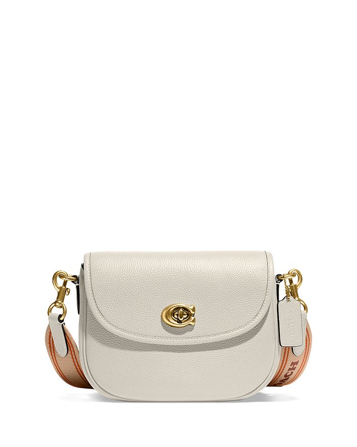COACH Willow Large Leather Saddle Crossbody | Bloomingdale's