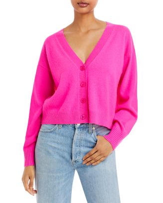 Easy Fit V-Neck Cardigan in Aqua Turquoise