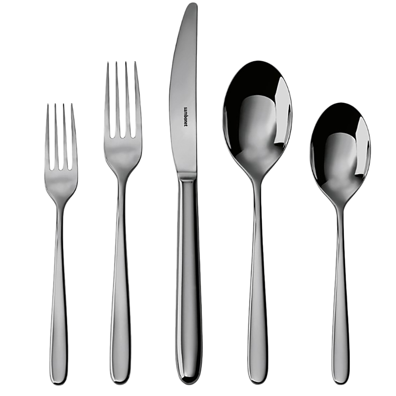 Sambonet Hannah Black 5-piece Place Setting In Black