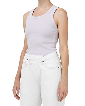Agolde Poppy Scoop-neck Tank Top In Frosting (
