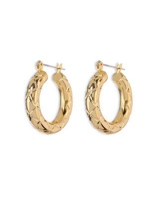 Luv Aj - Baby Amalfi Quilted Hoop Earrings