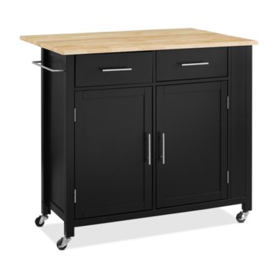 Crosley - Savannah Wood Top Drop Leaf Kitchen Island/Cart