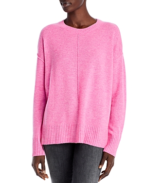 C By Bloomingdale's Cashmere C By Bloomingdale's High/low Cashmere Crewneck Sweater - 100% Exclusive In Bubblegum Twist