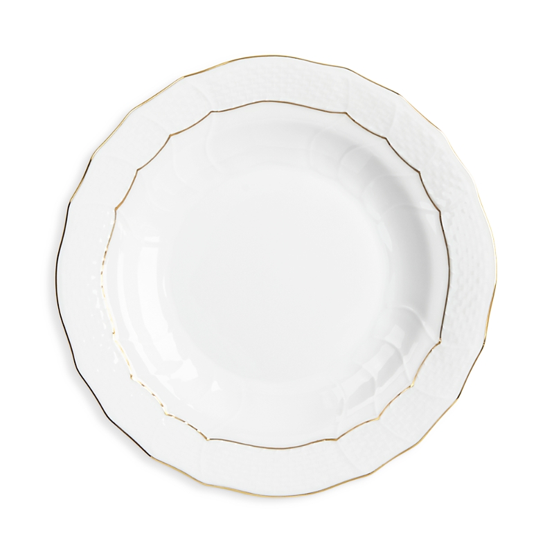 Herend Golden Edge Dessert Plate In White/gold
