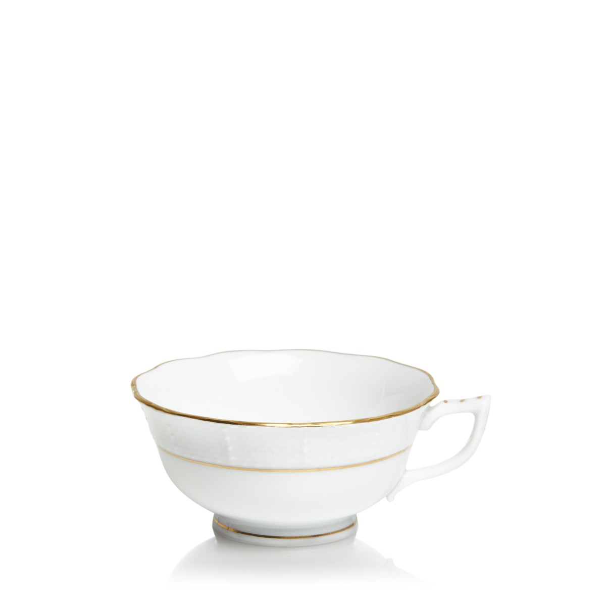 Herend Golden Edge Tea Cup in White