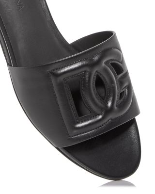 サンダル・ミュール Dolce & Gabbana Smooth Leather Slide Sandals Dolce & Gabbana Women's Slide Sandals | Bloomingdale's