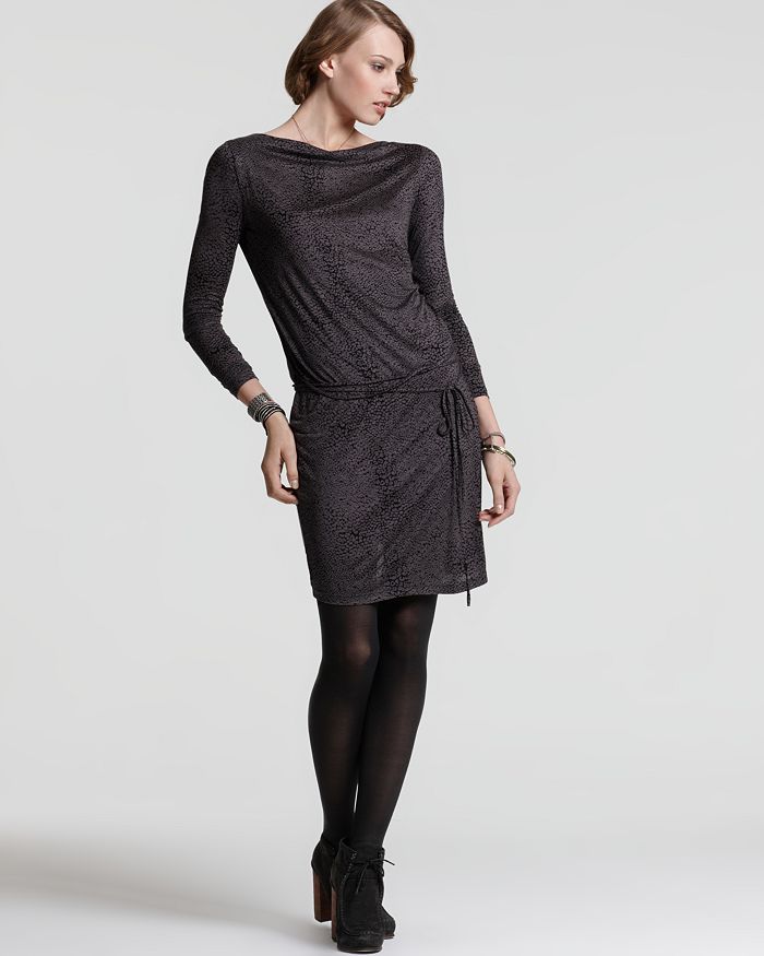 Three Dots Leopard Print Shift Dress Bloomingdale's