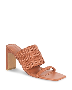 Simkhai Felix Elastic Block-heel Mules In Cinnamon