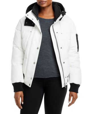 Moose Knuckles Cloud Logo-patch Puffer Jacket In Milky Way