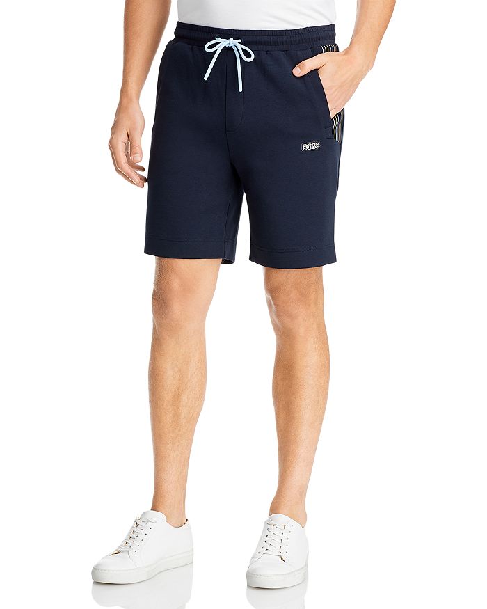 BOSS Headlo 1_US Taped Cotton Blend Regular Fit Sweat Shorts