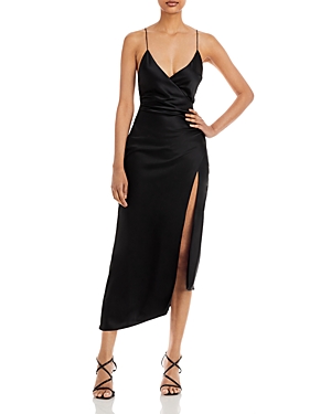 Ser.o.ya Emma Sleeveless Silk Stretch Dress In Black