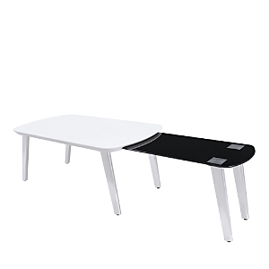 Furniture Of America Hartford White And Chrome Expandable Coffee Table