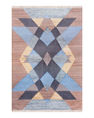 LR Home Nero Abstract Overlay Handwoven Dhurrie Area Rug Collection ...