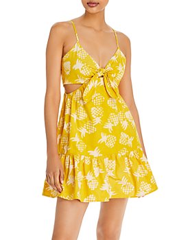 AQUA - Pineapple Cutout Mini Dress - 100% Exclusive 