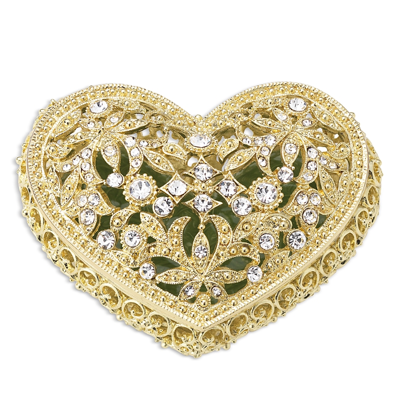 Olivia Riegel Luxembourg Heart Box In Gold