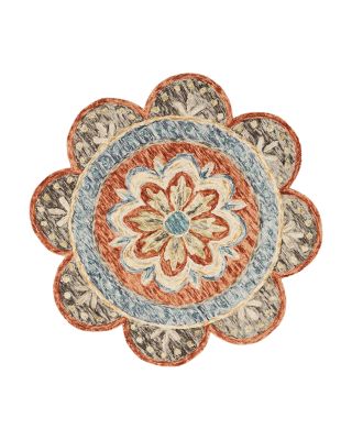 Lr Home Radiance Autumn Petals Round Area Rug, 4' x 4'