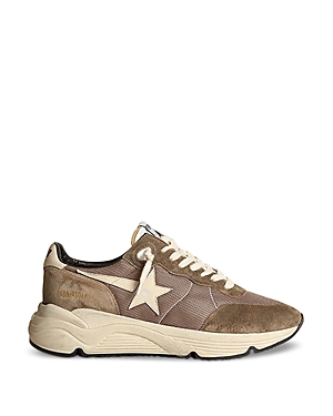 Shop Golden Goose Men's Lace Up Running Sneakers In Olive Green